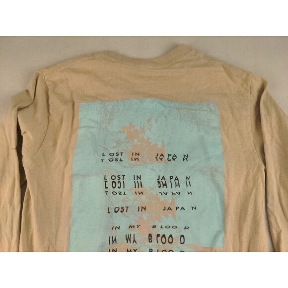 Womens Shawn Mendes Long Sleeve T Shirt Size Small Lost in Japan Beige Merch - Picture 4 of 12